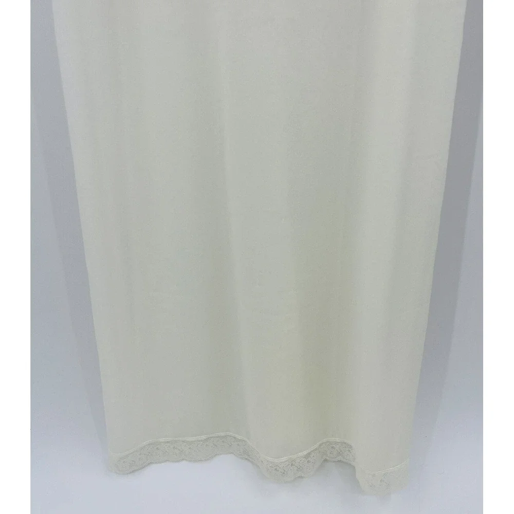 Vintage Vassarette Nylon Crepelon Full Slip Ivory Lace Trim Size A 34